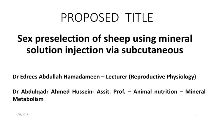 proposed title n.w