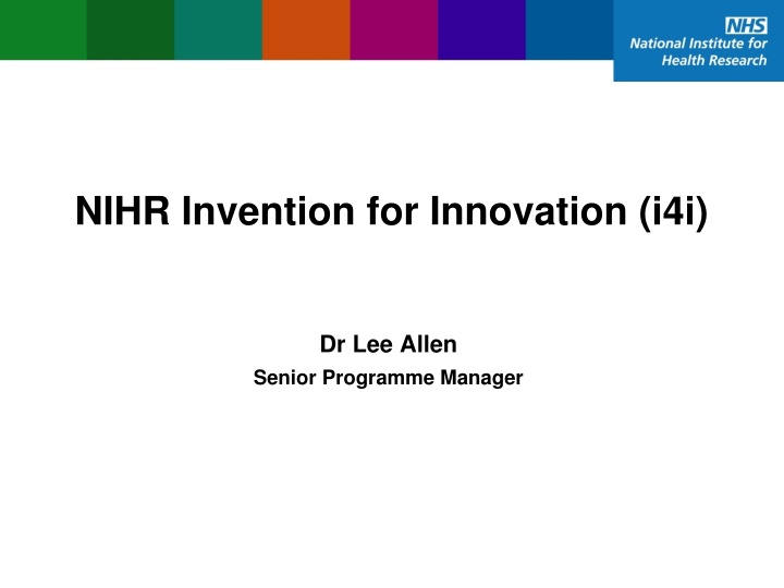 nihr invention for innovation i4i n.w