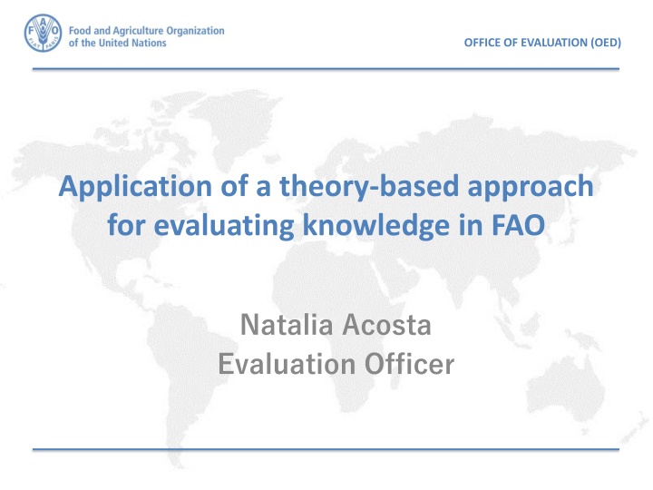 office of evaluation oed n.w