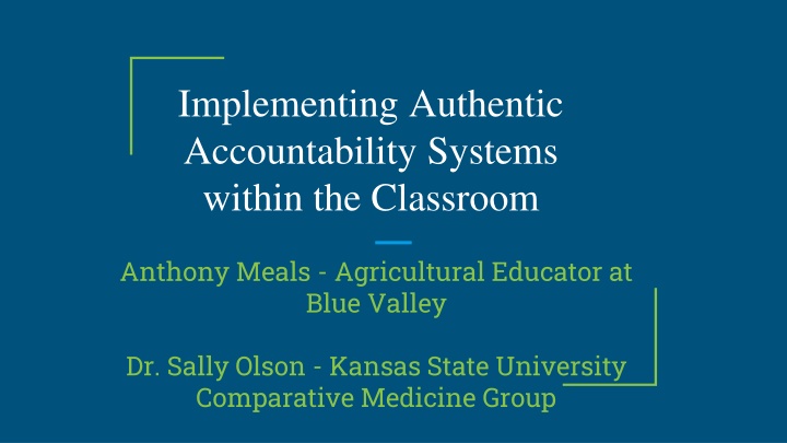 implementing authentic accountability systems n.w