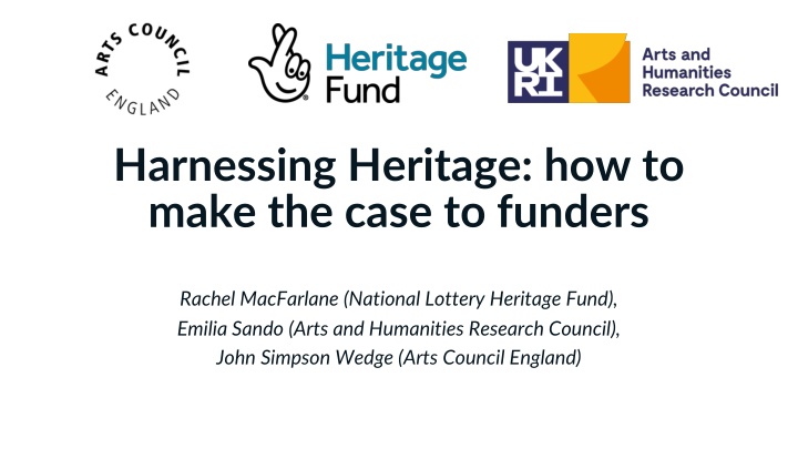 harnessing heritage how to make the case n.w