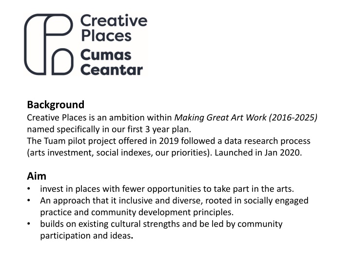background creative places is an ambition within n.w