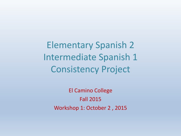 elementary spanish 2 intermediate spanish n.w