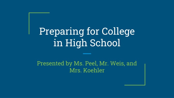 preparing for college in high school n.w