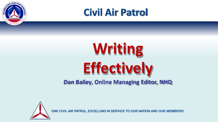 Writing Effectively for Civil Air Patrol: Tips from Dan Bailey