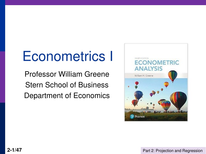 econometrics i n.w