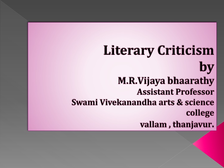 literary criticism n.w