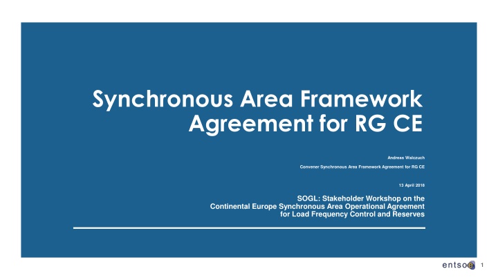 synchronous area framework agreement for rg ce n.w