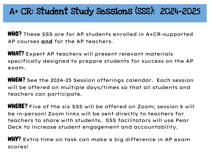 a cr student study sessions sss 2024 a cr student n.w
