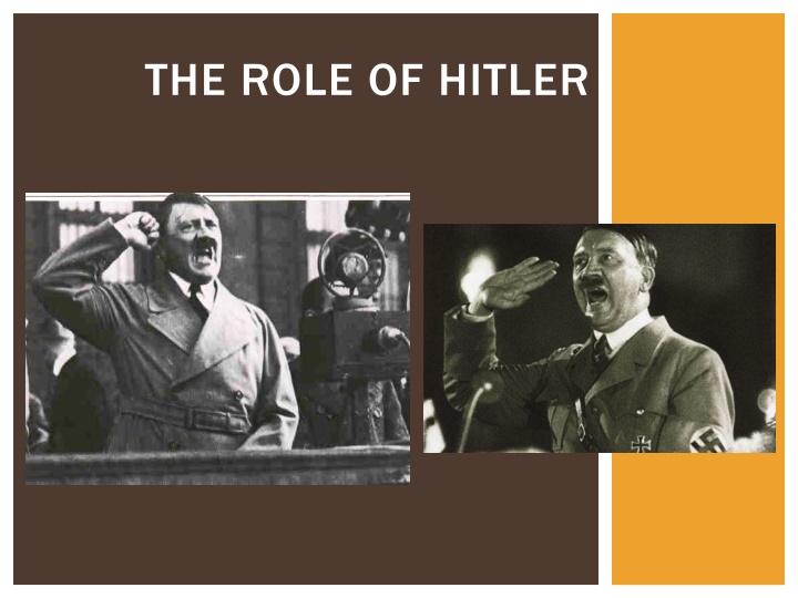 the role of hitler n.w