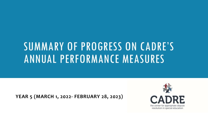 summary of progress on cadre s annual performance n.w