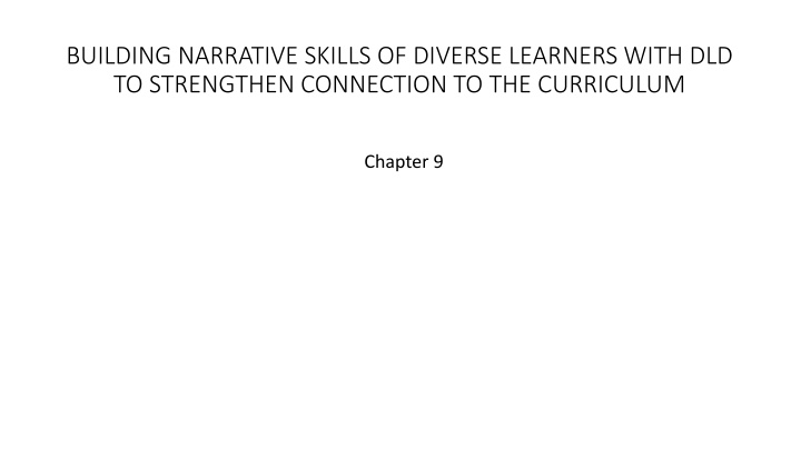 building narrative skills of diverse learners n.w