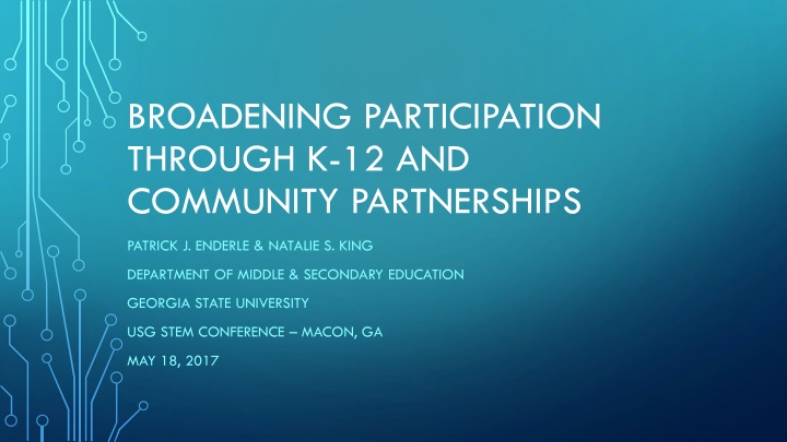 broadening participation through n.w
