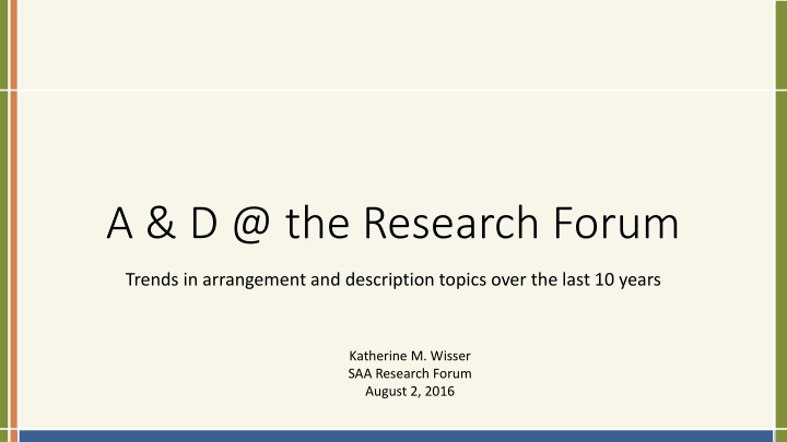 a d @ the research forum n.w
