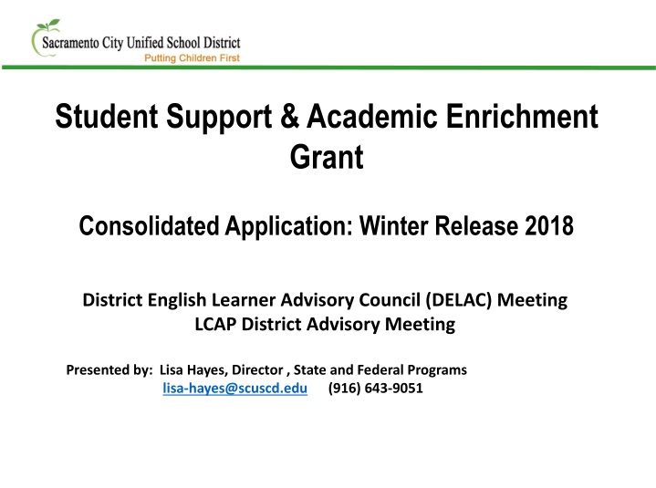 student support academic enrichment grant n.w