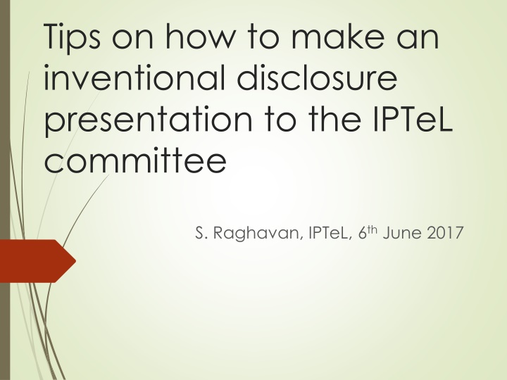 tips on how to make an inventional disclosure n.w
