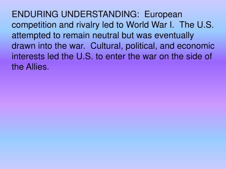 enduring understanding european competition n.w