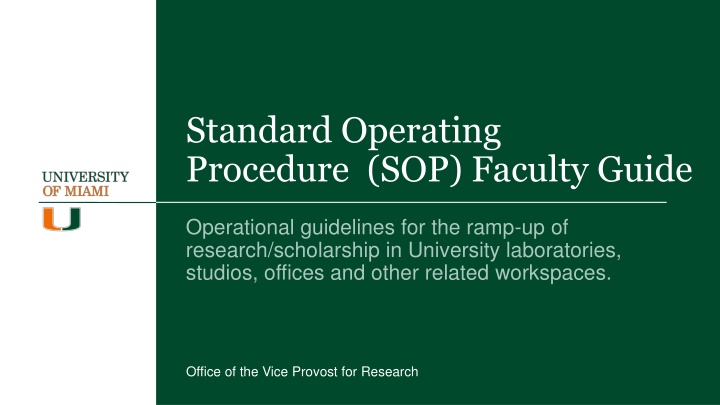 standard operating procedure sop faculty guide n.w