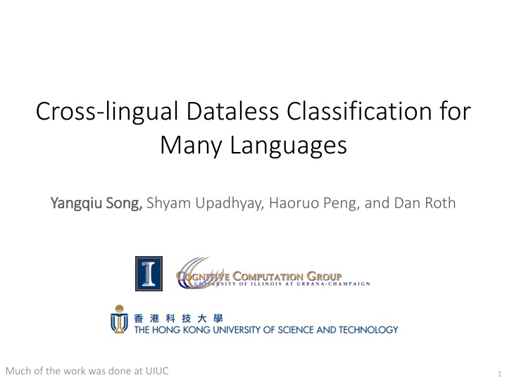 cross lingual dataless classification for many n.w