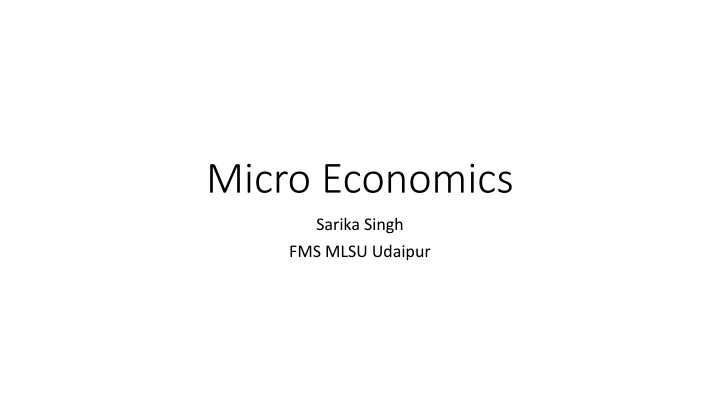 micro economics n.w