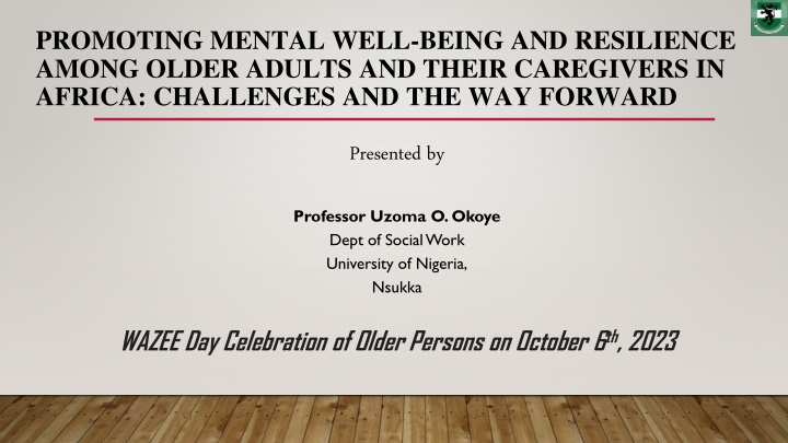promoting mental well being and resilience among n.w