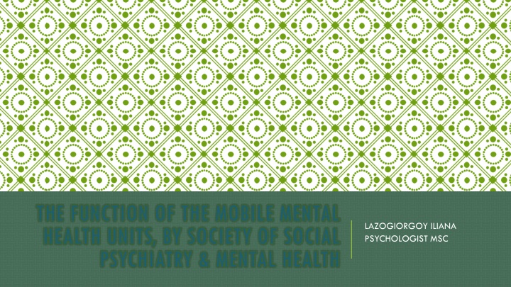 the function of the mobile mental health units n.w