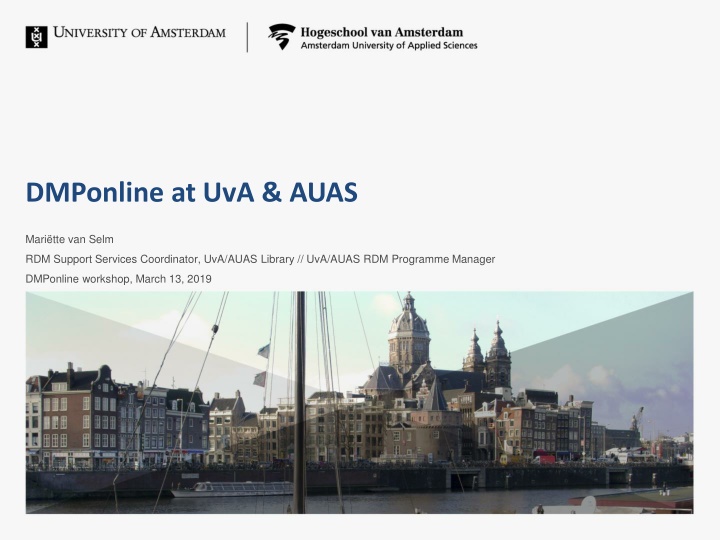 dmponline at uva auas n.w