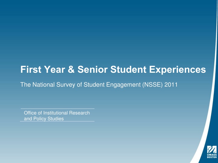 first year senior student experiences n.w