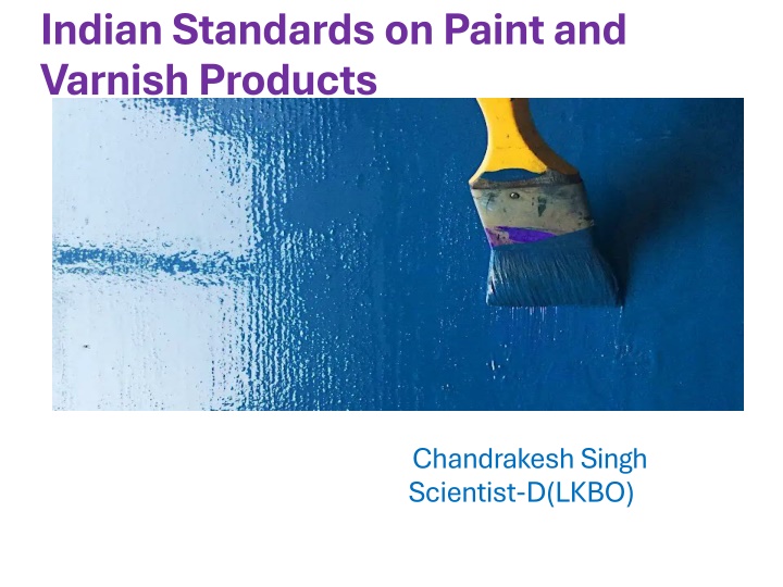 indian standards on paint and varnish products n.w
