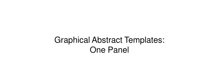 graphical abstract templates one panel n.w