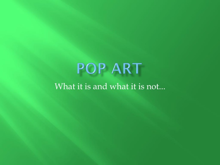 what it is and what it is not n.w