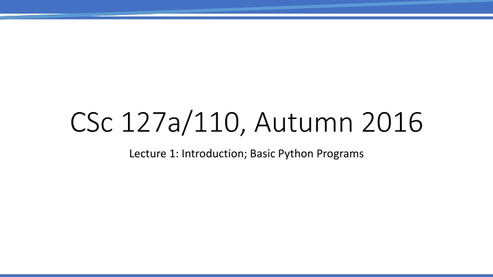 csc 127a 110 autumn 2016 n.w