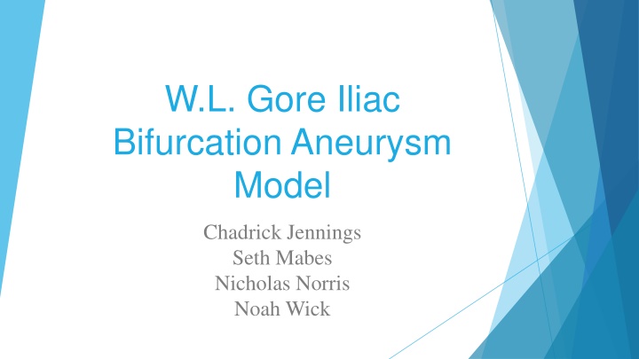 w l gore iliac bifurcation aneurysm model n.w