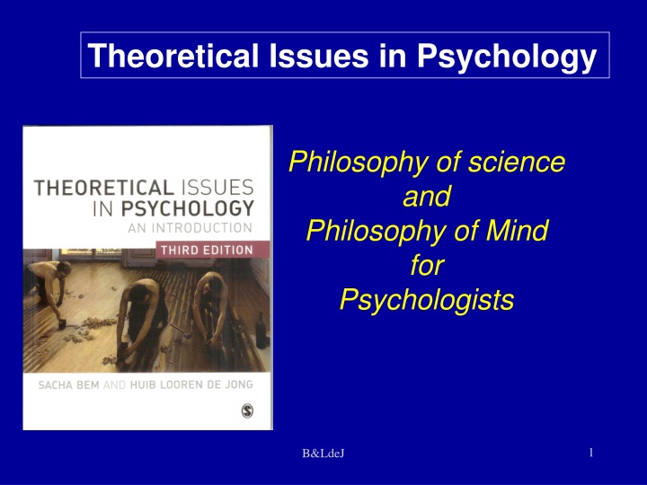 theoretical issues in psychology n.w