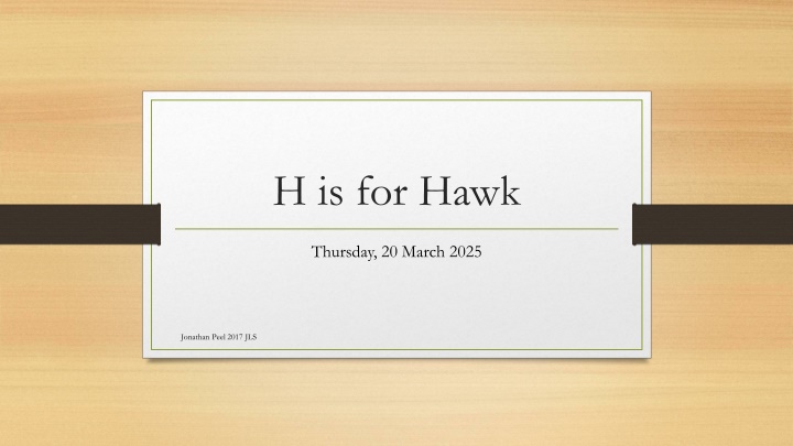 h is for hawk n.w