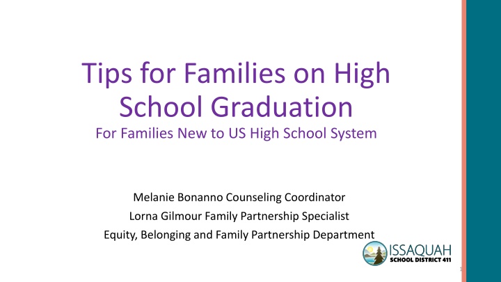 tips for families on high school graduation n.w