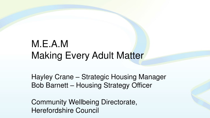 m e a m making every adult matter n.w