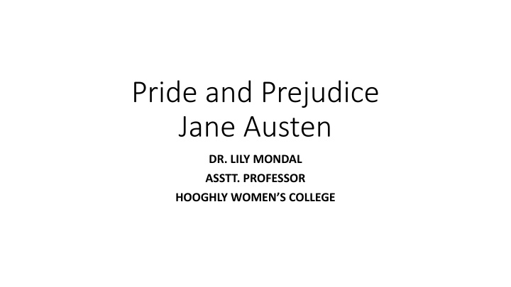 pride and prejudice jane austen n.w