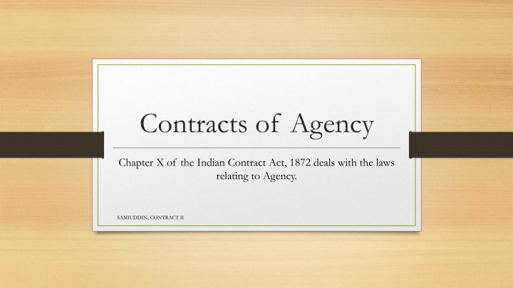 contracts of agency n.w