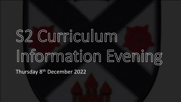 s2 curriculum s2 curriculum information evening n.w