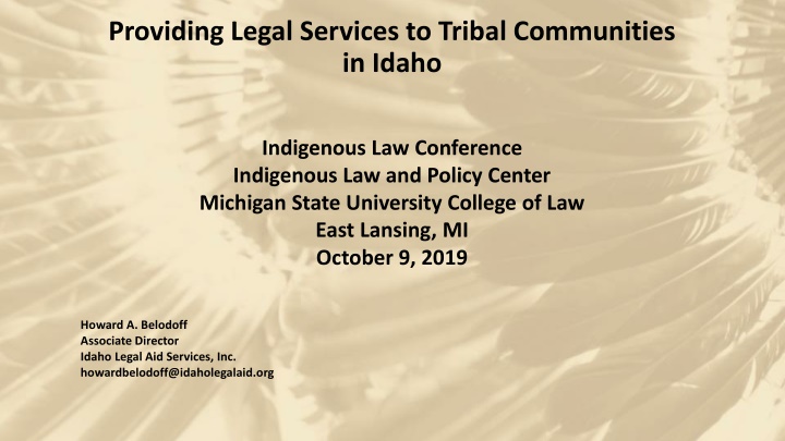 providing legal services to tribal communities n.w