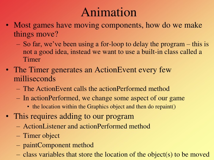 Creating Smooth Motion in Games with Timer Class