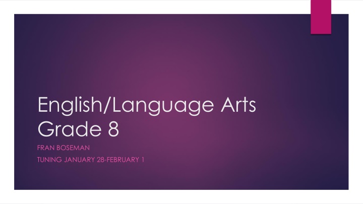 english language arts grade 8 fran boseman n.w