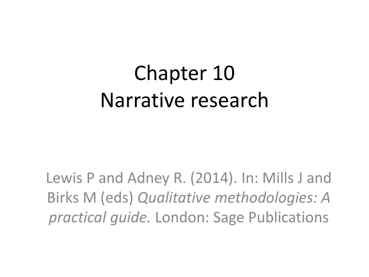 chapter 10 narrative research n.w