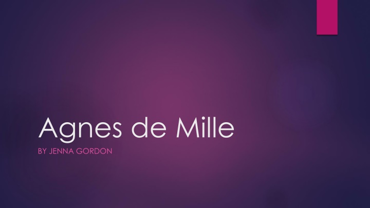 agnes de mille by jenna gordon n.w