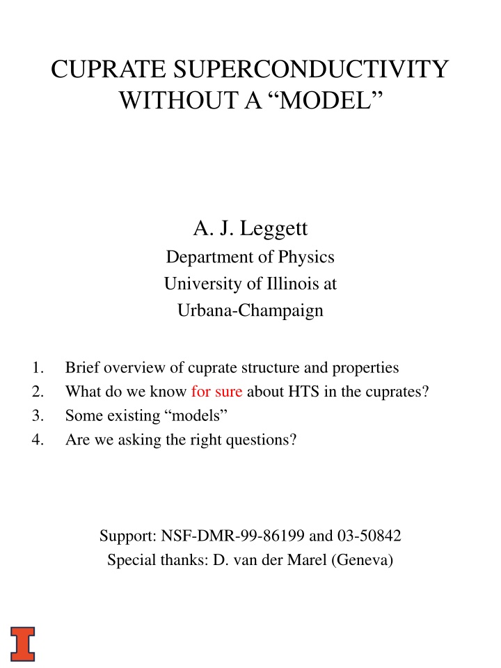 cuprate superconductivity without a model n.w