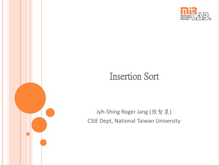 insertion sort insertion sort n.w