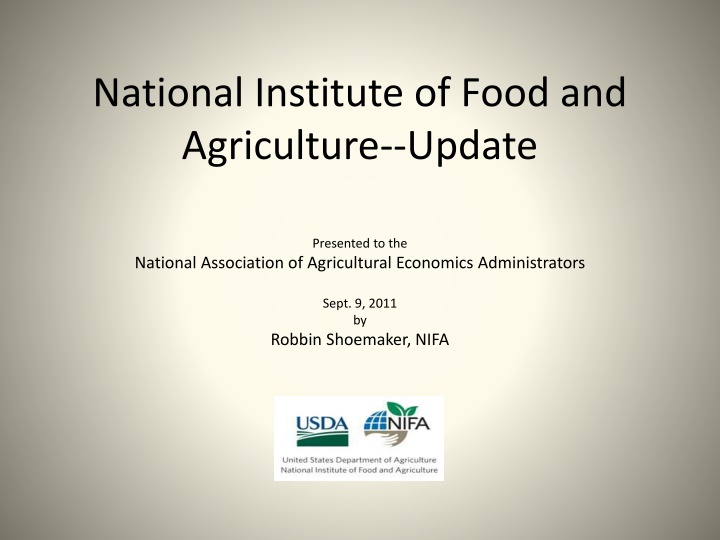 national institute of food and agriculture update n.w