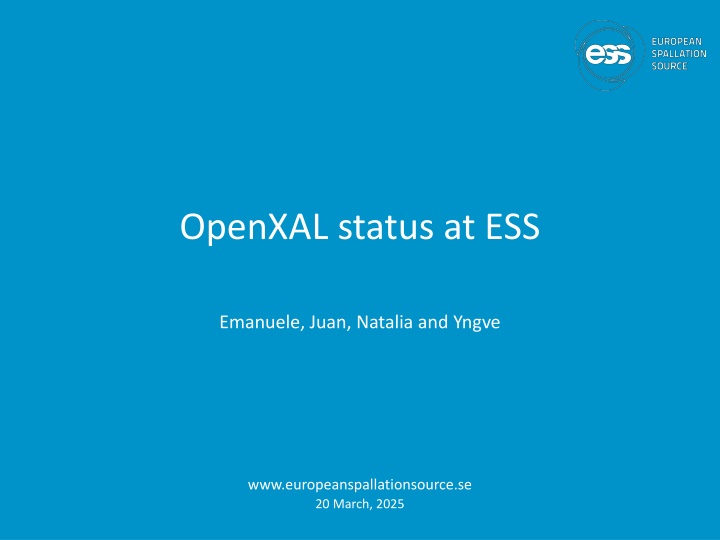 openxal status at ess n.w