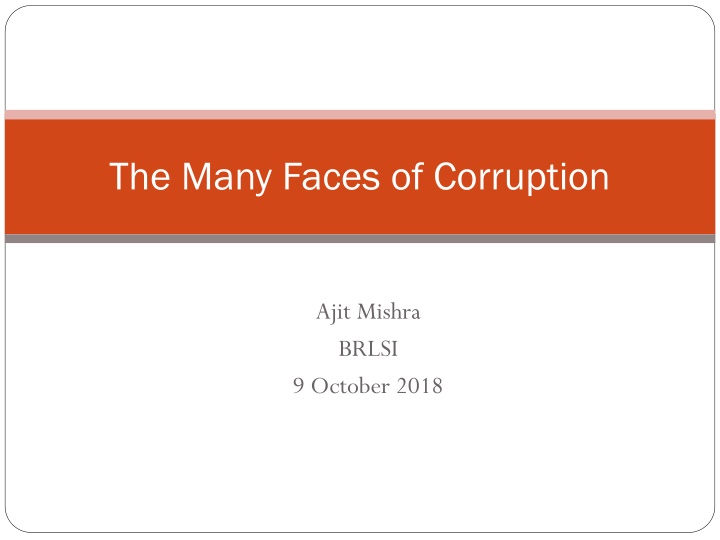 the many faces of corruption n.w